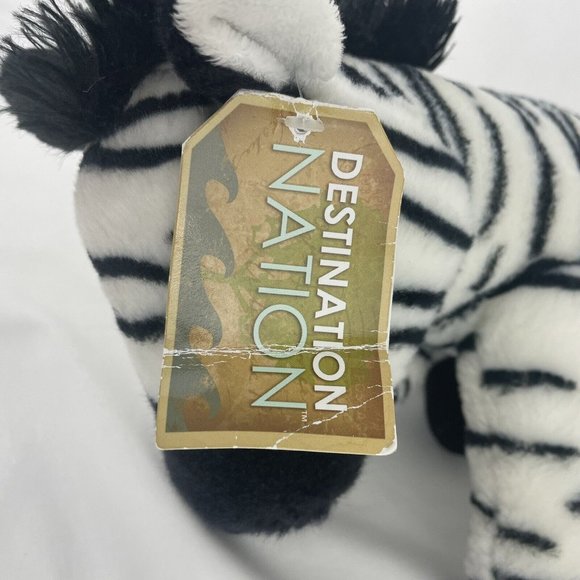 Aurora Destination Nation Zebra 12” Plush Stuffed Animal Toy Jungle Safari - Picture 7 of 8